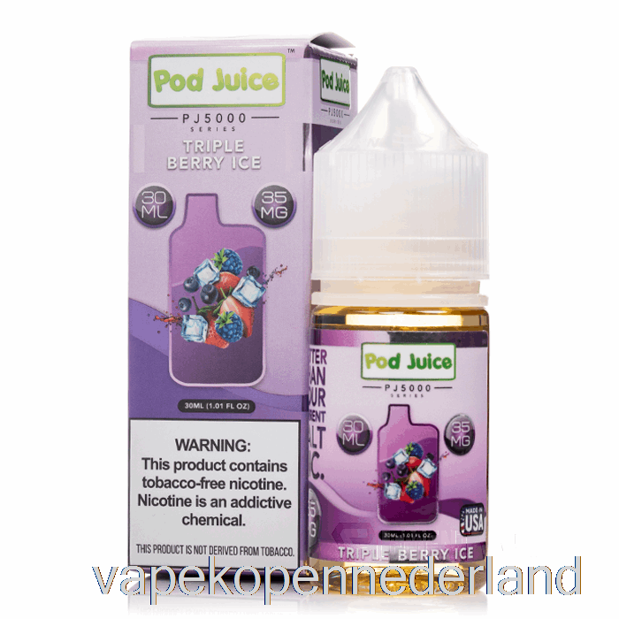 Elektronische Sigaret Vape Triple Berry Ijs - Peulensap Pj5000 - 30ml 35mg